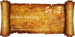 Szépe Emília névjegykártya